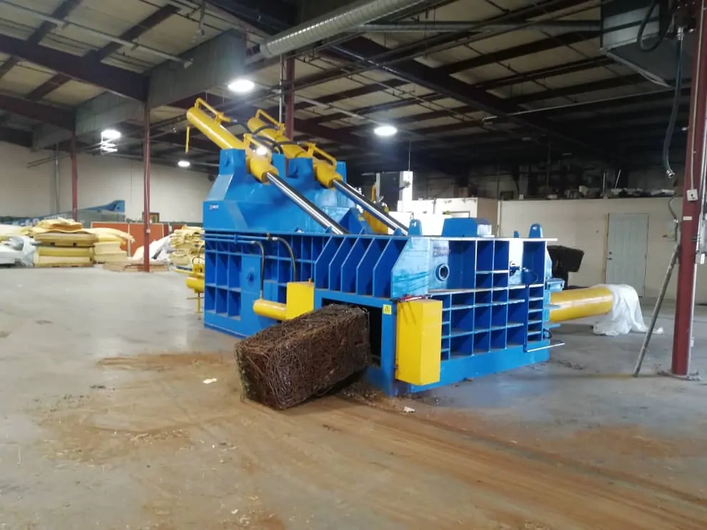 Scrap metal recycling Mattress springs baler